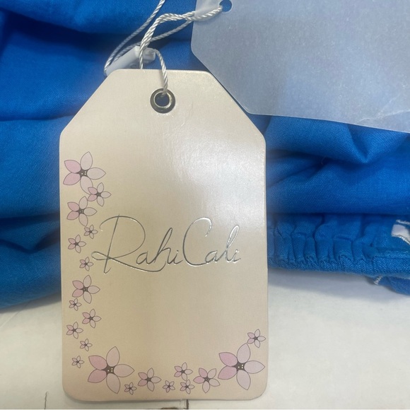 RahiCali Daisy Off-The-Shoulder Embroidered with Tassels Ties Dress Small NWT - Picture 5 of 9